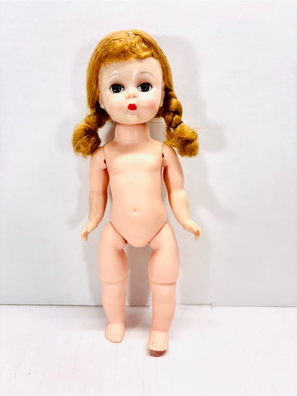 Madame Alexander Doll 1960 Doll 8” Alexander Kins Wendy Pigtails BKW Vintage